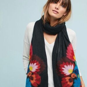 Anthropologie Felted Bouquet Scarf made of a felted wool blend by Troubadour.